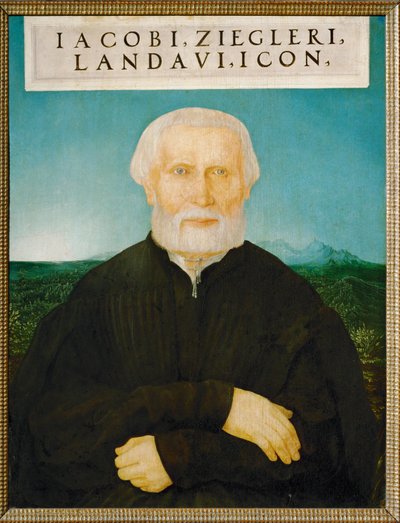 A humanista Jakob Ziegler (festmény hársfára) alkotó: Wolf Huber