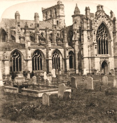 Melrose Abbey, Melrose, Skócia, 1896. alkotó: Works and Sun Sculpture Studios