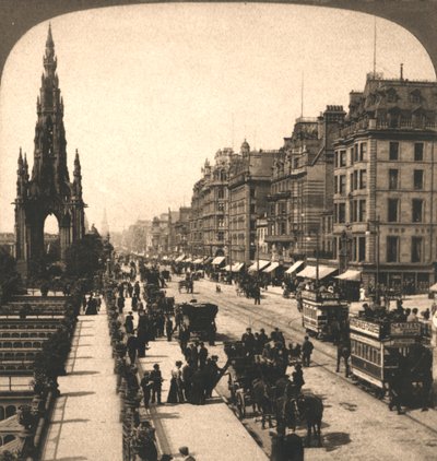Princes Street, Edinburgh, 1896. alkotó: Works and Sun Sculpture Studios