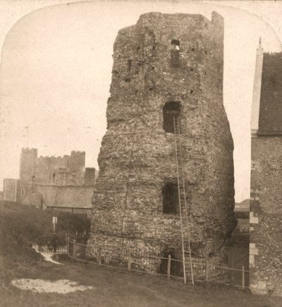 The Old Pharos of Dover, római világítótorony, Anglia, 1900. alkotó: Works and Sun Sculpture Studios