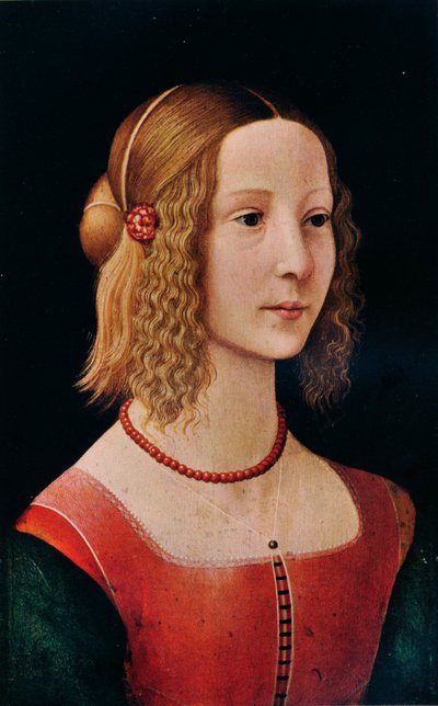 Egy lány portréja, 1490 1930 alkotó: Workshop of Domenico Ghirlandaio