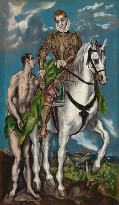 Szent Márton és a koldus alkotó: Workshop of El Greco