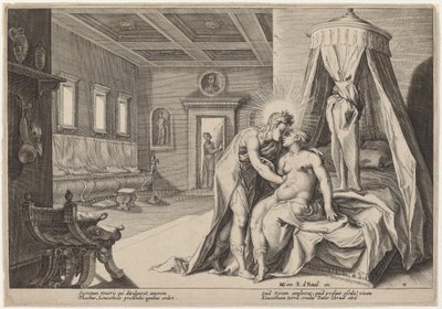 Apollo Abusing Leucohoe alkotó: Workshop of Hendrick Goltzius, after Hendrick Goltzius