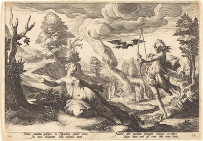 Apollo Killing Crown alkotó: Workshop of Hendrick Goltzius, after Hendrick Goltzius