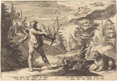 Arcas anyja megölésére készül alkotó: Workshop of Hendrick Goltzius, after Hendrick Goltzius