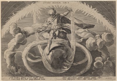 Káosz: A káosz feloldása, avagy az elemek teremtése alkotó: Workshop of Hendrick Goltzius, after Hendrick Goltzius