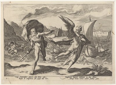 Coronis varjúvá változott alkotó: Workshop of Hendrick Goltzius, after Hendrick Goltzius