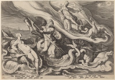Juno panaszkodik Oceanusnak és Tethysnek Callisto miatt alkotó: Workshop of Hendrick Goltzius, after Hendrick Goltzius