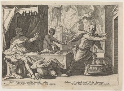 Lycaon farkassá változott alkotó: Workshop of Hendrick Goltzius, after Hendrick Goltzius