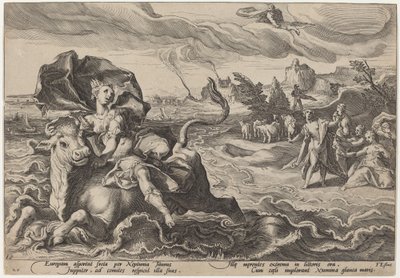 Európa megerőszakolása alkotó: Workshop of Hendrick Goltzius, after Hendrick Goltzius
