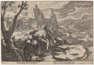 Ez megijedt az oroszlántól alkotó: Workshop of Hendrick Goltzius, after Hendrick Goltzius