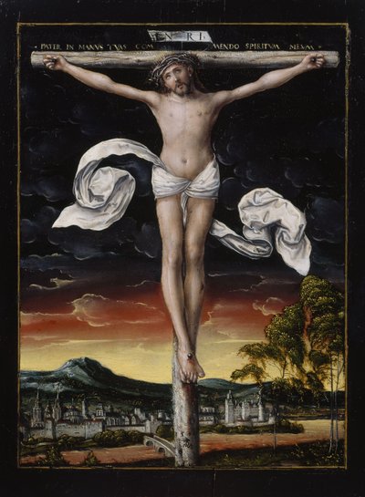 Krisztus a kereszten alkotó: workshop of Lucas Cranach the Elder
