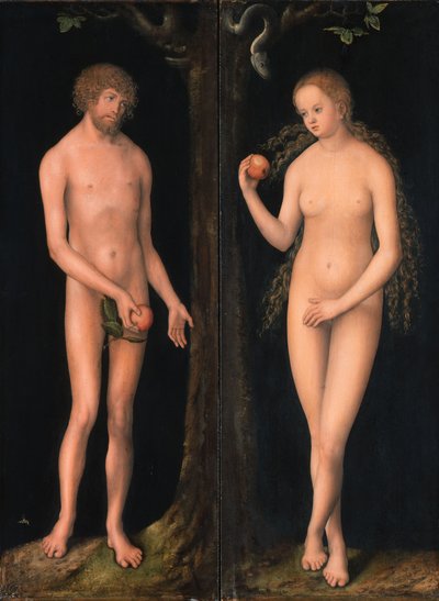 Német: Adam und Eva Ádám és Éva alkotó: workshop of Lucas Cranach the Elder