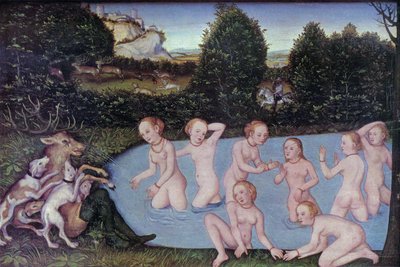 Német: Diana und Aktäon Diana és Actaeon alkotó: workshop of Lucas Cranach the Elder