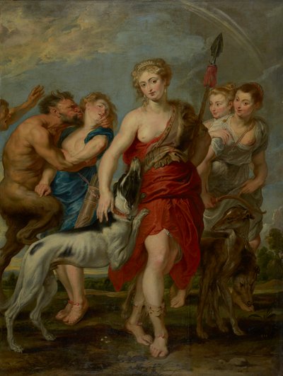 Diana és nimfái a vadászatban alkotó: Workshop of Peter Paul Rubens