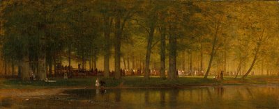 A tábori gyűlés, 1874. alkotó: Worthington Whittredge