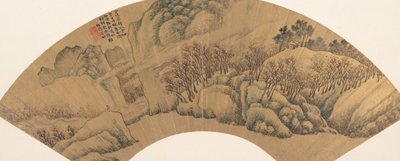 Zöld szikla vörös juharokkal, 1603. alkotó: Wu Bin