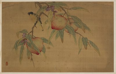 Madár, gyümölcs és virág, Qing-dinasztia, 1741. alkotó: Wu Zhang