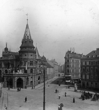 Löwenbräu Keller és Stiglmaierplatz, München, Németország, 1900-as évek. alkotó: Wurthle and Sons