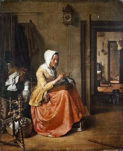 A csipkekészítő, 1831 körül (olaj, vászon) alkotó: Wybrand Hendriks