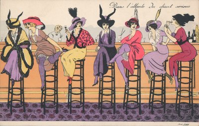 Komoly megrendelőre várva (színes litográfia) alkotó: Xavier Sager