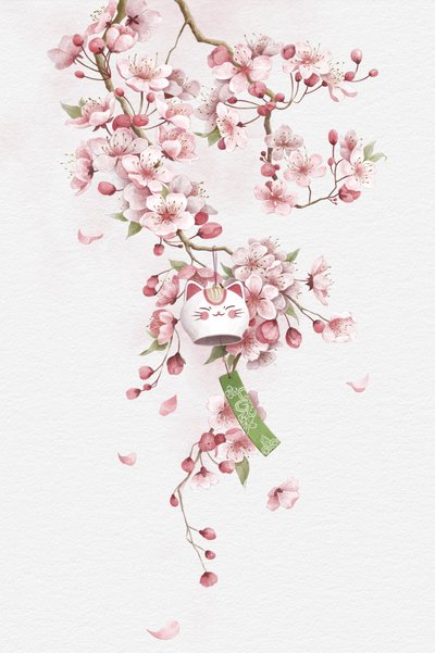 Sakura szerencsemacska csengő alkotó: Xuan Thai