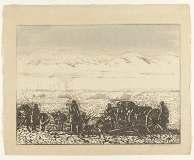 Háborús táj Senso fukei alkotó: Yamagishi Kazue (signed by artist)