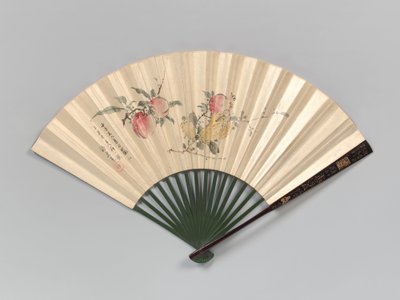 Őszibarack, gránátalma és ujjas citrom, 1832. alkotó: Yamamoto Baiitsu