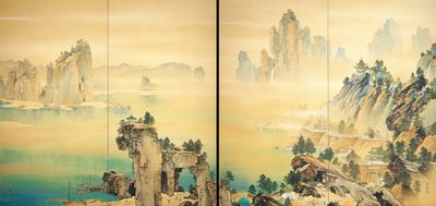 Jó előjel - Jó ómen - Shunkyo, Yamamoto (1871-1933) - 1931 - Akvarell selyemen - Adachi Művészeti Múzeum alkotó: Yamamoto Shunkyo