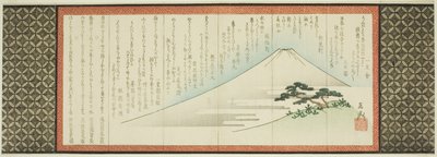 Fuji hegy és fenyőfa alkotó: Yashima Gakutei