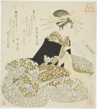 Osaka: A Shinmachi udvarhölgye, a három főváros cím nélküli sorozatából alkotó: Yashima Gakutei