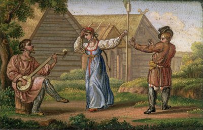 Orosz tánc, Jegor Jakovlevics Vekler (1800-61), 1830 körül (mozaik) alkotó: Yegor Yakovlevich Vekler