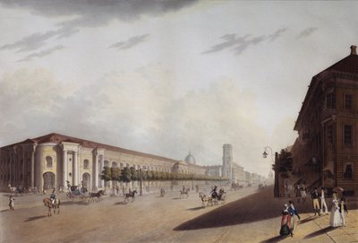 A Nagy Gostiny Dvor Kereskedőudvar Szentpéterváron, 1820-as évek alkotó: Yermolai Ivanovich Yesakov