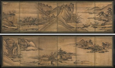 A négy évszak tája alkotó: Yi Sumun (Korean, b. c. 1404)