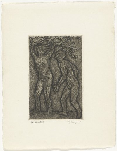 Férfi és nő szürke alkotó: Yo Sugano (signed by artist)