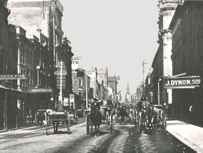 George Street, Sydney, Ausztrália, 1895. alkotó: York and Son