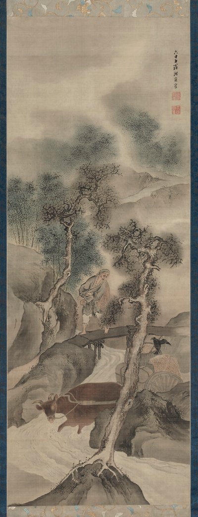 Vízibivaly hazatér, 1781. alkotó: Yosa Buson