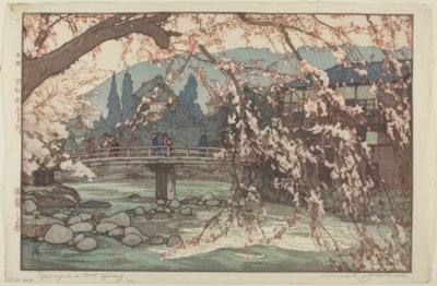 Gyógyfürdő tavasszal alkotó: Yoshida Hiroshi