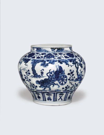 Fehér és kék guan, 14. század közepe (kerámia) alkotó: Yuan Dynasty Chinese School