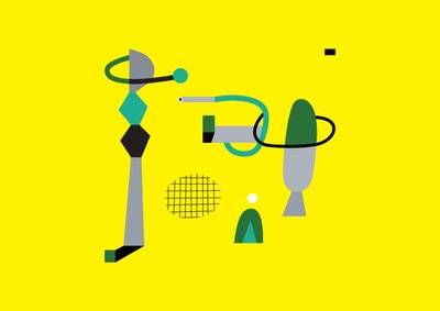 Absztrakt geometriai kompozíció, 2017 (vektoros illusztráció) alkotó: Yulia Drobova