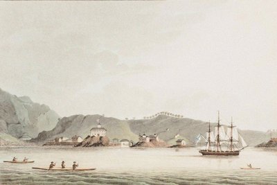 Illusztráció: Egy világ körüli utazás 1803-2006-ban, a Neva hajón, 1814 alkotó: Yuri Fyodorovich Lisyansky