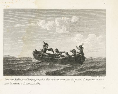 Jan Bart megszökik egy angol börtönből, és csónakkal átkel a Csatornán, 1689 Jean-Bart, Forbin, un operations français et deux mousses s