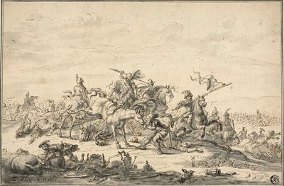 Csatajelenet lovasokkal alkotó: Zacharias Blyhooft