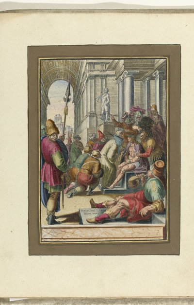 koronázó tövis Krisztus szenvedése (sorozat címe) alkotó: Zacharias Dolendo