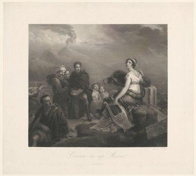 Corinne csörlővel a Capo Misenóban Corinne au cap Misènel (cím a tárgyon) alkotó: Zachée Prévost