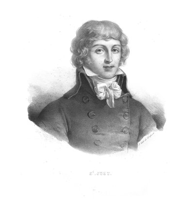 Louis Antoine de Saint-Just, 1824. alkotó: Zephirin Felix Jean Marius Belliard