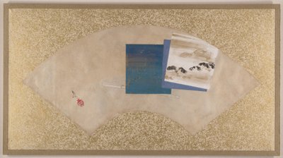 Három tájkép, 19. század vége (legyezőfestmény albumlapra montírozva; tempera, papír) alkotó: Zeshin Shibata