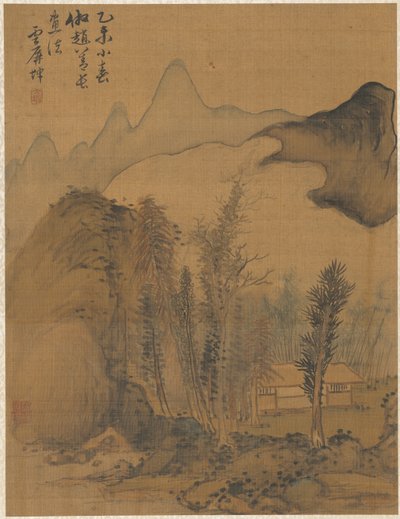 Táj Chao Yuan stílusában, 1775. alkotó: Zhai Dakun
