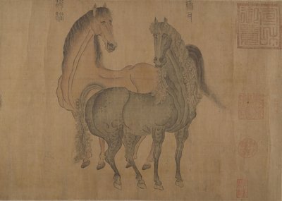 Nyolc ló. alkotó: Zhao Mengfu