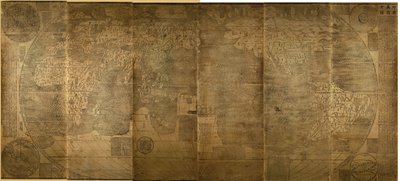 Kunyu Wanguo Quantu A világ számtalan országának térképe, 1602 alkotó: Zhong Wentao